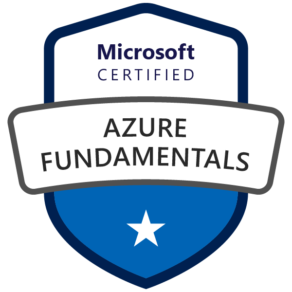AZ-900 exam badge